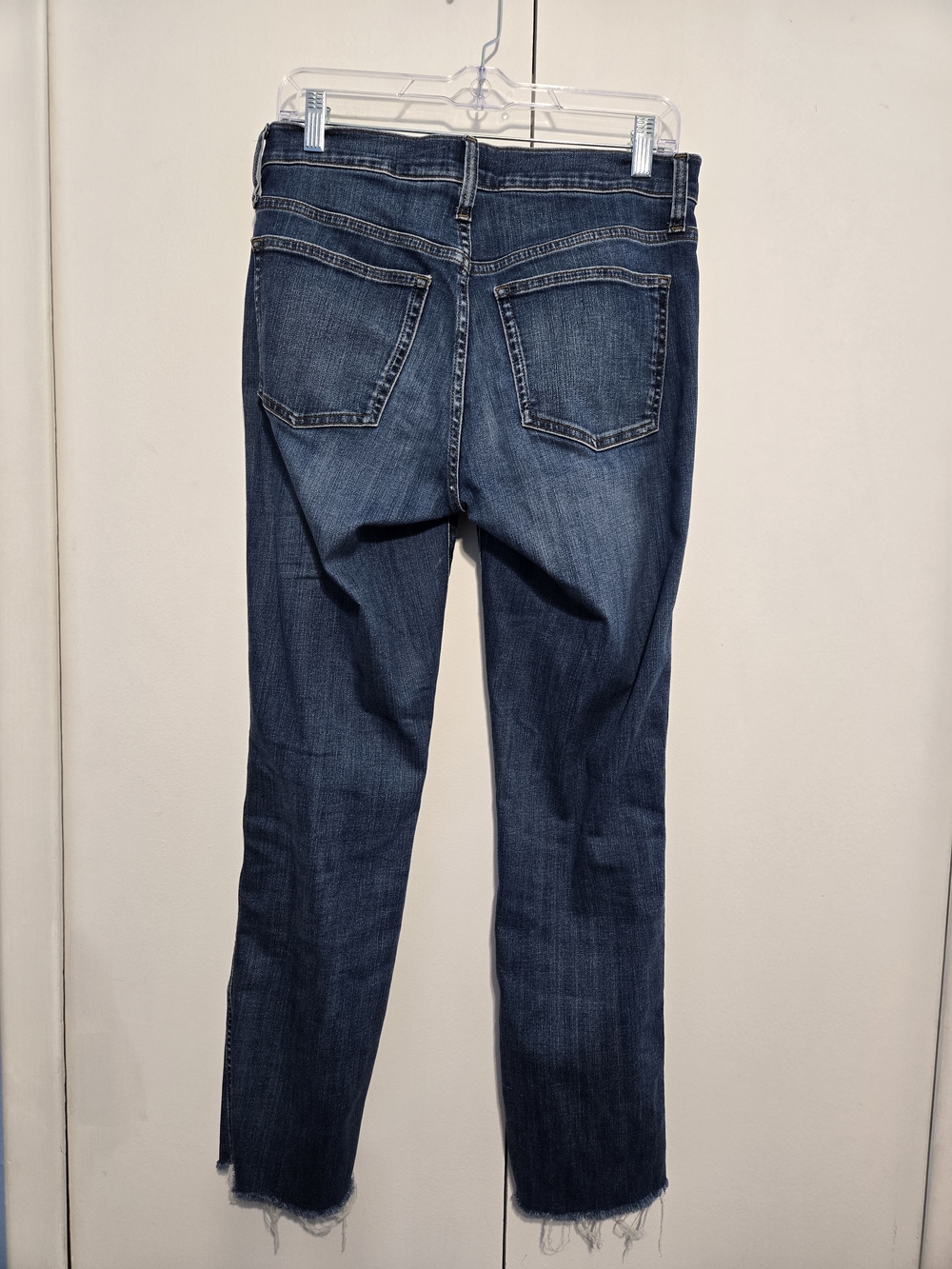 J.Crew Vintage Straight Jeans Womens 28 Button Fly High Rise Raw Hem Denim - Picture 8 of 9